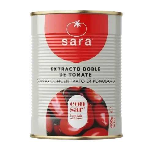 Pasta de tomate doble concentrado 28/30% Sara (400g) - SARA - Compra en El Mercadito en TSO Tienda