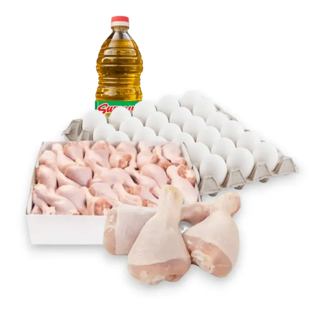 Combo caja de Pollo, huevo y aceite