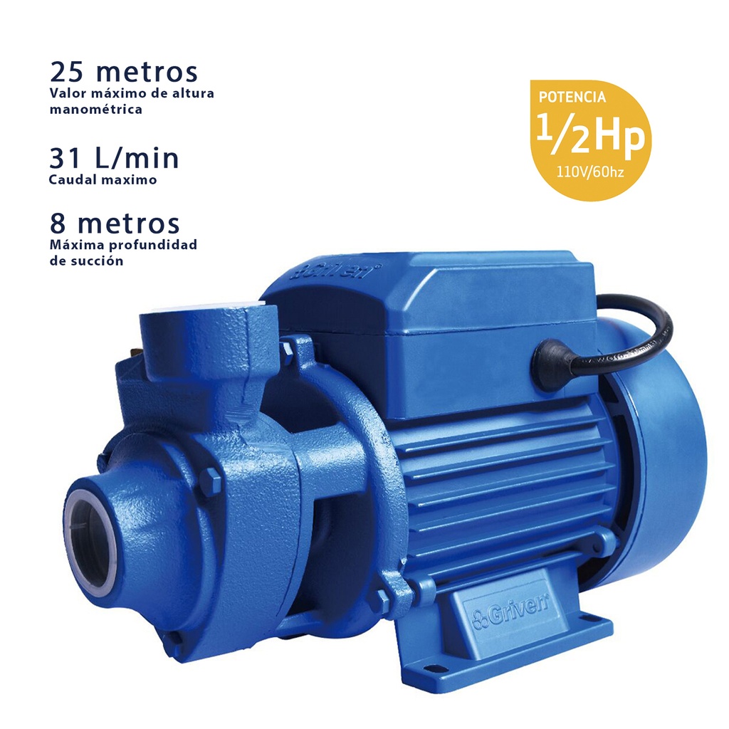 Bomba de agua de 1/2HP con 5 bombillos + 2 brillos + 2 set de esponjas + 3 frazadas