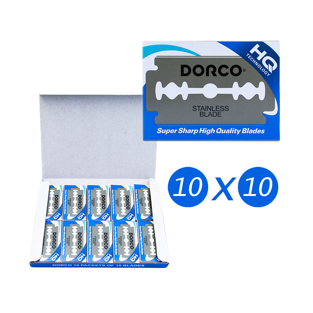 Estuche de Hojas de Cuchillas Doble filo para Máquina de afeitar tradicional (100 U)