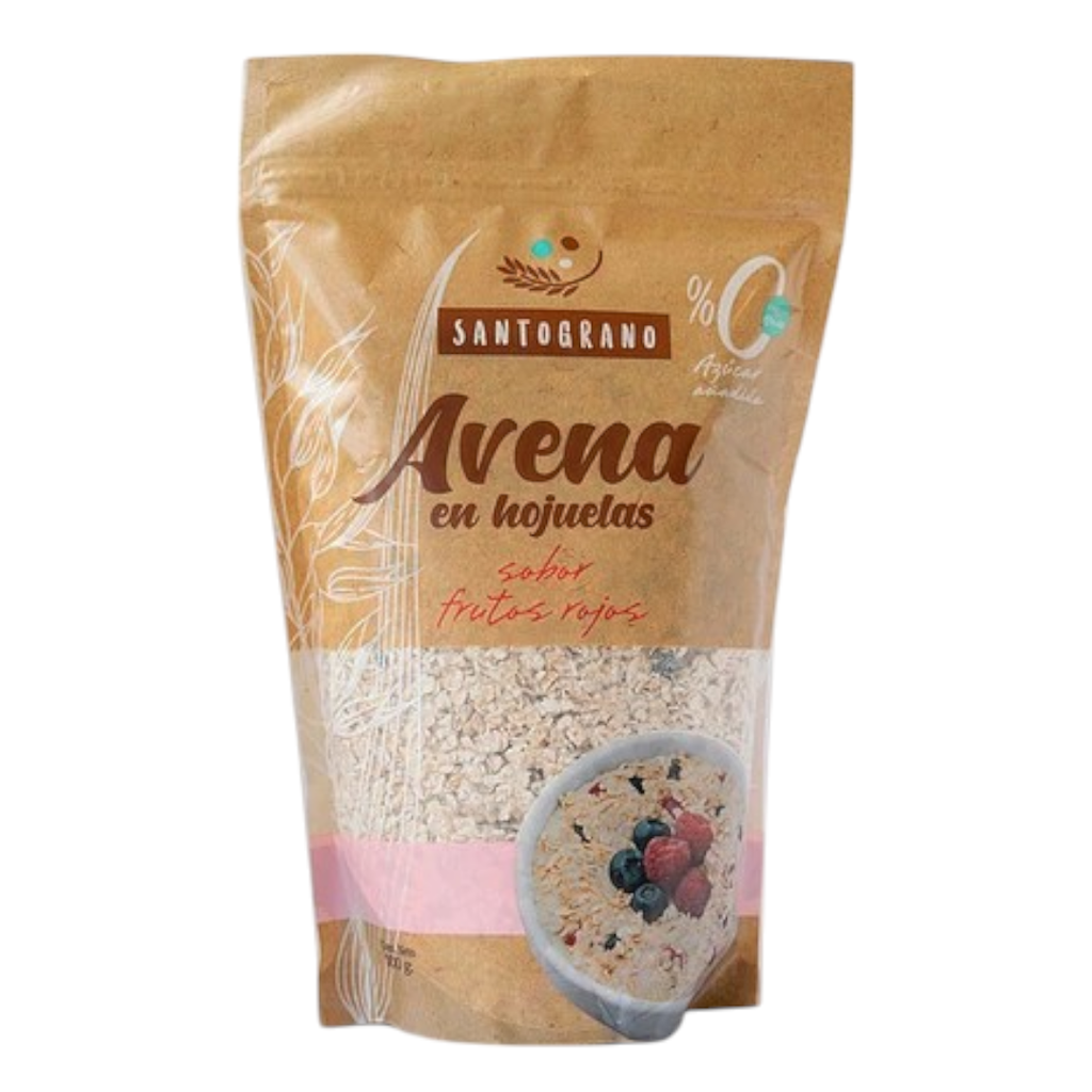 Avena en Hojuelas sabor Frutos Rojos 500gr Santograno