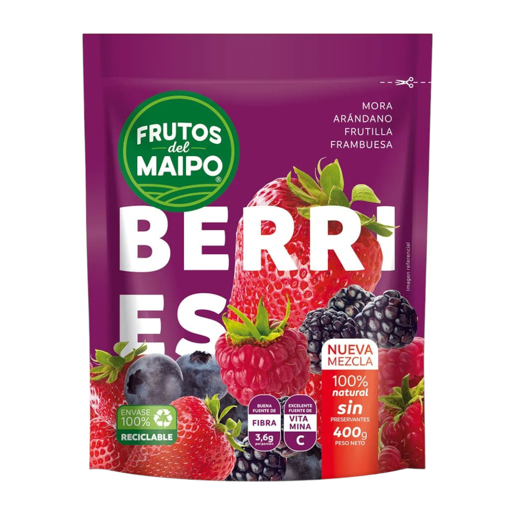 Mix Frutas Congeladas 400g (Mora, Arandano, Fresa y Frambuesa)