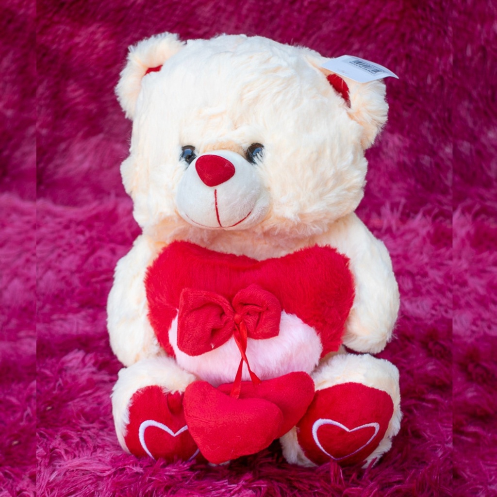 Peluche Oso con Corazón y Flor