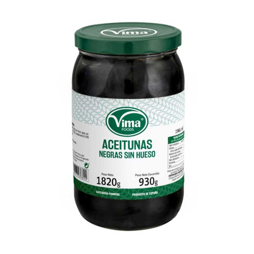 Aceituna negra sin hueso 1820g