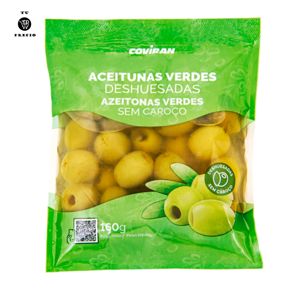 Aceitunas verdes sin hueso Coviran (160 g)