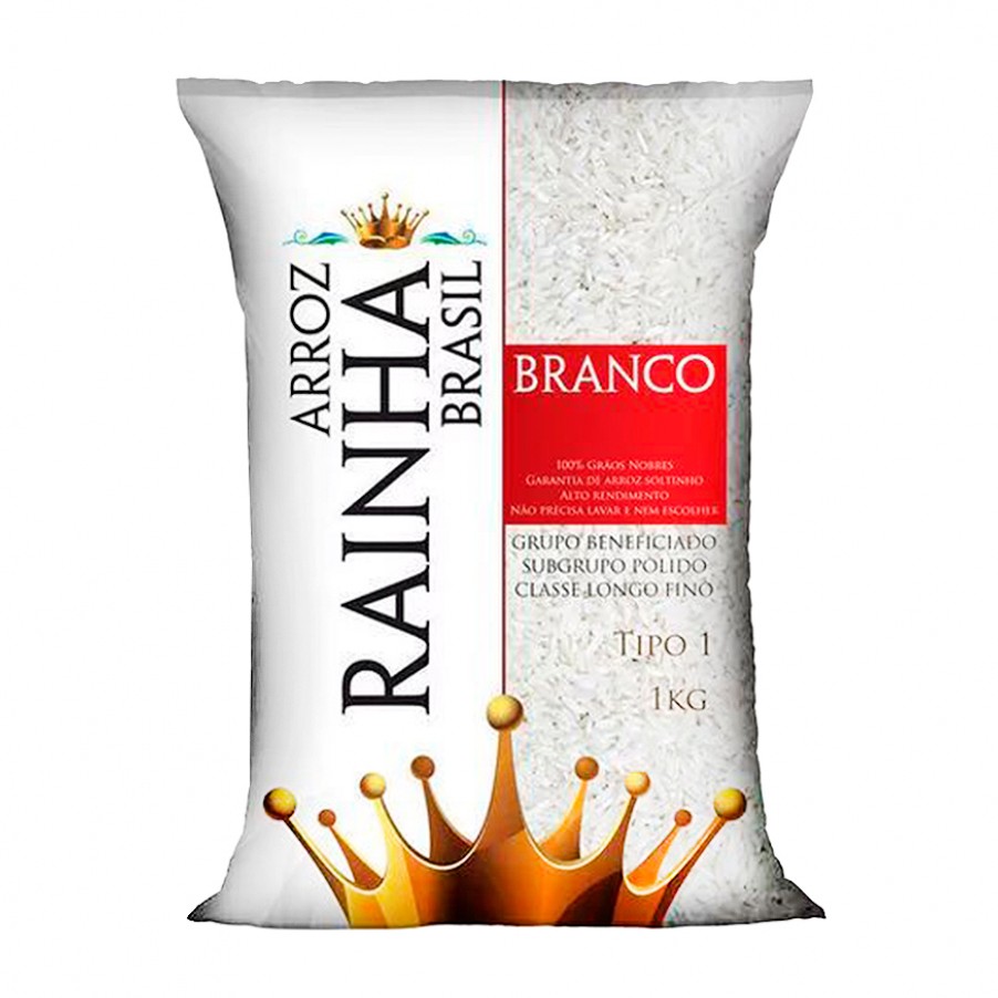 Arroz blanco brasileño (1 kg / 2.2 lb) Rainha