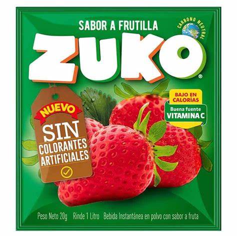 Refresco Zuko sabor vario (rinde 2L)