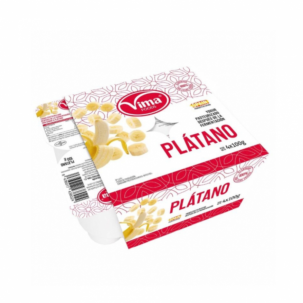 Yogurt de Plátano VIMA (4ud*100 gr)