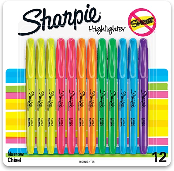Pack de 12 Marcadores Sharpie (varios colores)