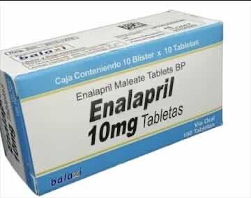 Enalapril 10mg. (1 blíster de 10 tabletas)