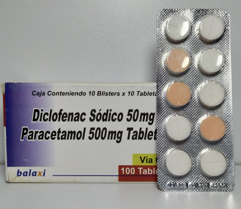 Declofenaco/Paracetamol (1 blíster de 10 tabletas)