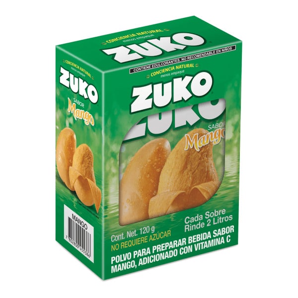 Refresco Instantáneo Zuko sabor Mango (caja de 8 sobres de 2L)