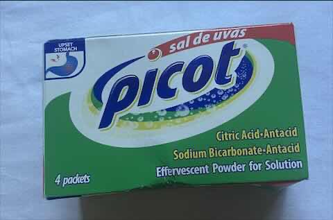 Picot sal de uvas, Citric Acid-Antacid (4paquetes)