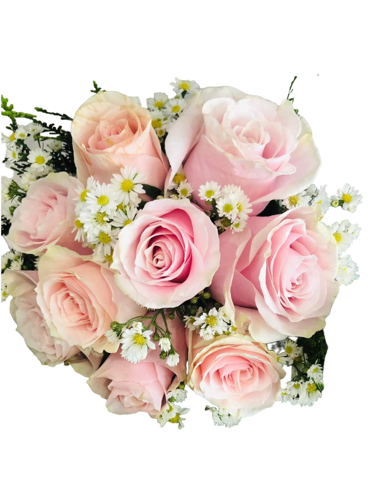Bouquet de novia de 9 rosas