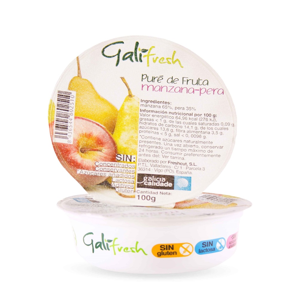 Compota Puré de Fruta de Pera-Manzana 100g