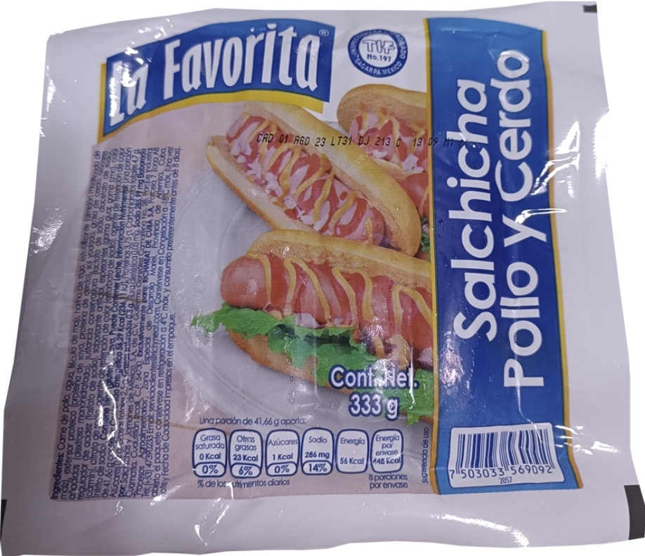 Paquete de salchicha de pollo y cerdo (10u)