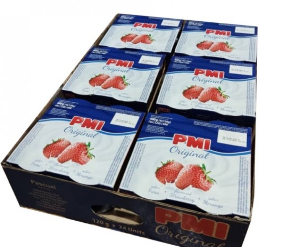 Yogurt PMI de fresa (120g) caja de 24 ud