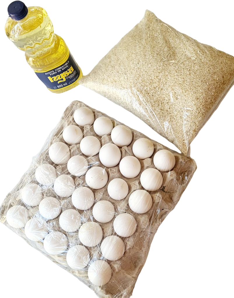 Combo Huevos+Aceite+Arroz importado 5lb