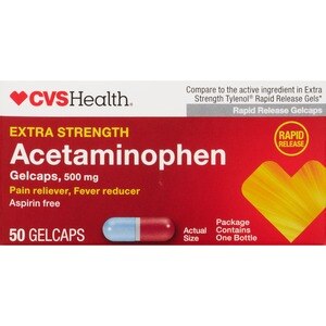 Acetaminophem Extra Fuerte 500 mg (50 capsulas) CVS