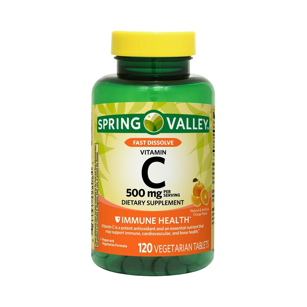 Vitamina C Spring Valley 500mg 120 tabletas