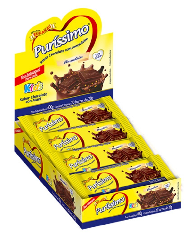 Barra de chocolate Purissimo con almendra ( 20gr )