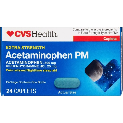 Acetaminophem PM (24 capsulas) CVS