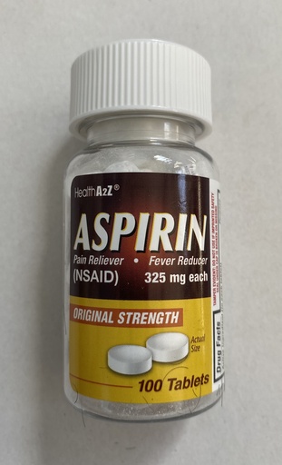 Aspirin 325mg (1 pomo de 100 tabletas)