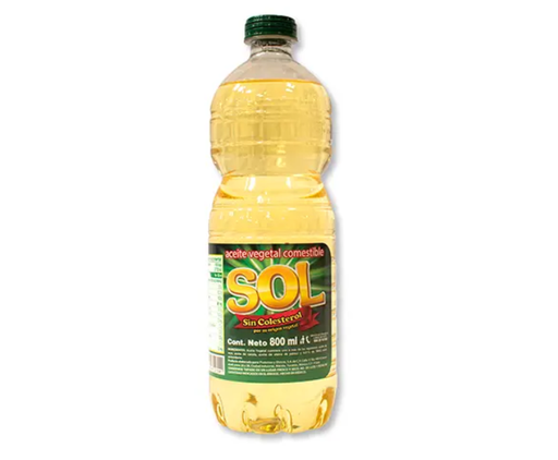 Aceite vegetal de soya Sol (800 ml)