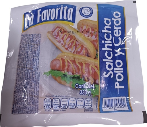 Paquete de salchicha de pollo y cerdo (10u)