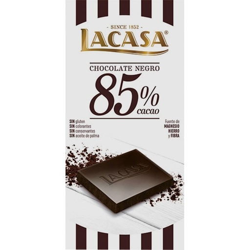 Tableta Chocolate Negro 85% 100 g Lacasa