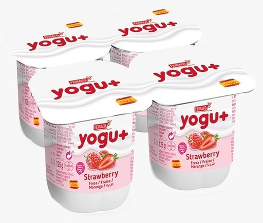Yogurt de Fresa Larga Vida (Feiraco) 125g pack de 4u