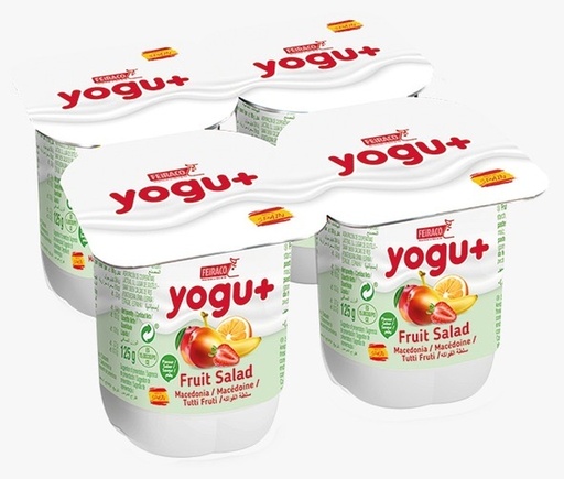 Yogurt de Macedonia Larga Vida (Feiraco) 125g pack de 4u